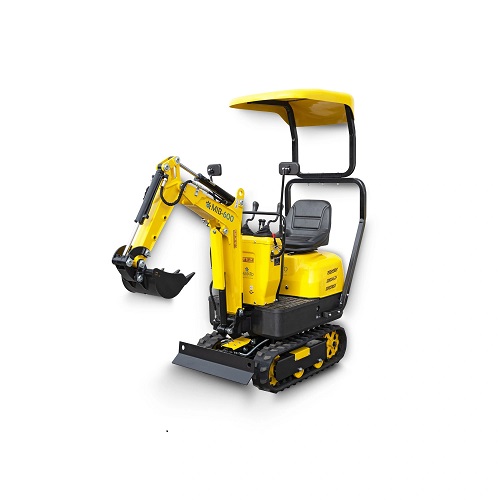 BAMATO MIB-600 Minibagger mit Greifer, Haltekralle und 3-Zahn-Löffel