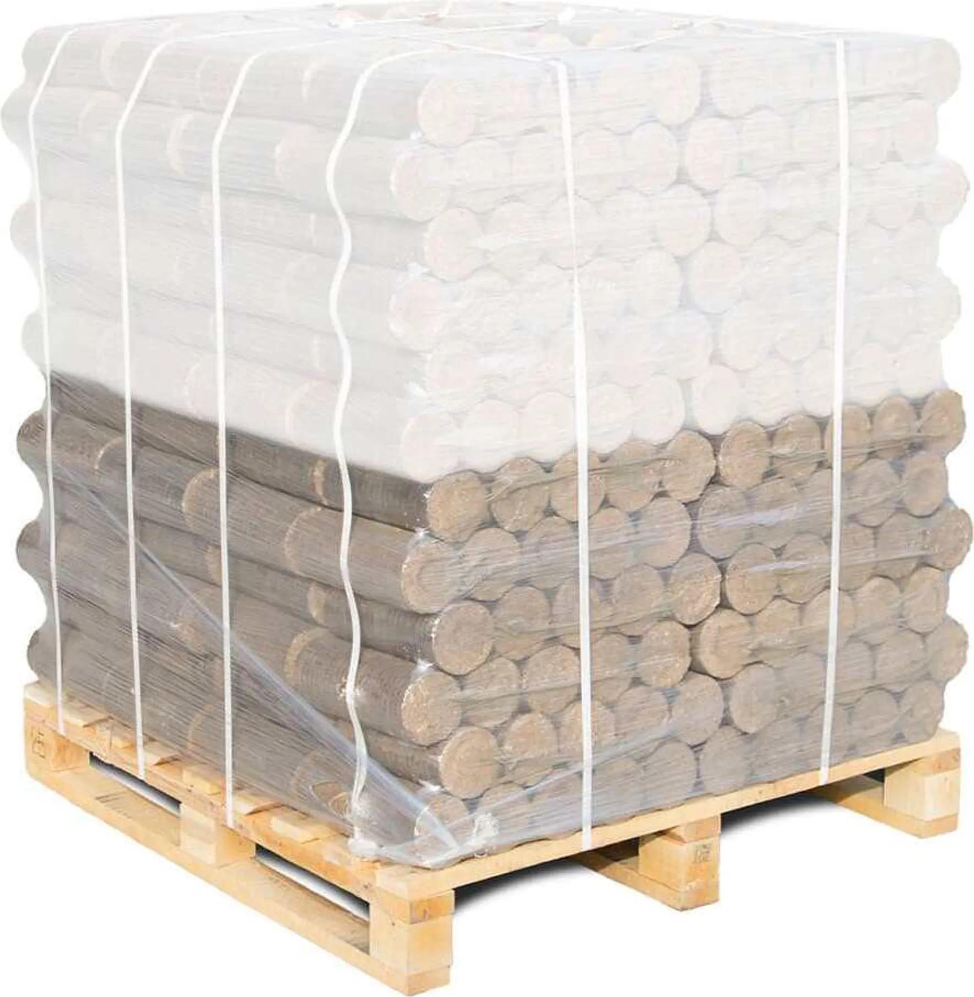 Hartholzbriketts Buche und Eiche, NESTRO, Ø 80–90 mm, Heizwert über 5,3 kWh/kg, 10 kg