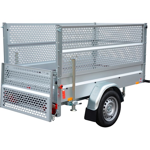 STEMA BASIC 750 ungebremster Anhänger mit 66 cm Gitteraufsatz, zulässiges Gesamtgewicht 750 kg