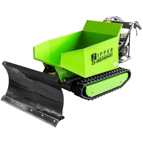 ZIPPER ZI-MD500HST Raupendumper 302 cm³ 3,6 kW Benzin mit Schneeschild für Schüttguttransport