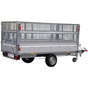 STEMA BASIC SH 1300 gebremster Anhänger mit 66 cm Gitteraufsatz, 1.300 kg