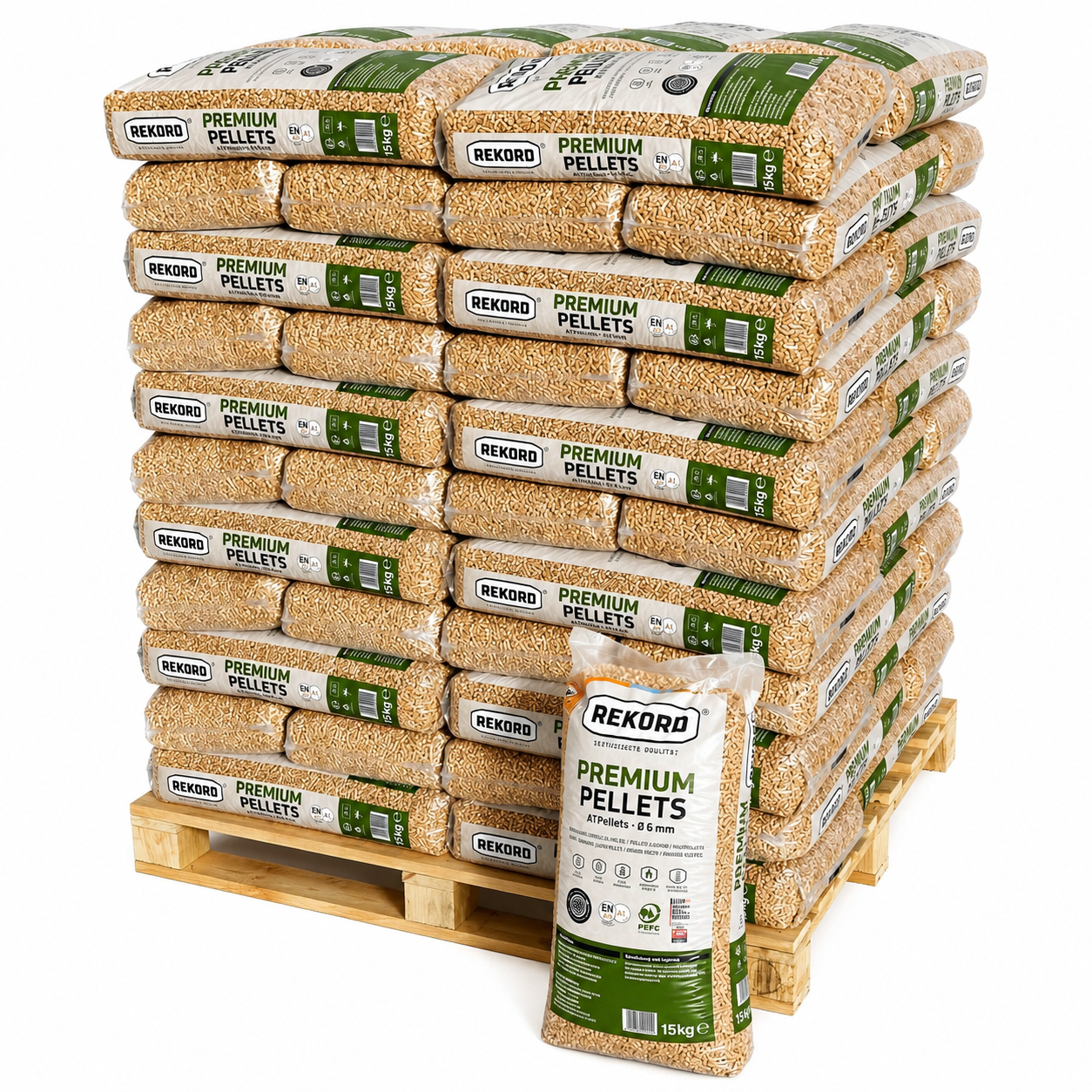 Holzpellets ENplus A1 – 990 kg Palette